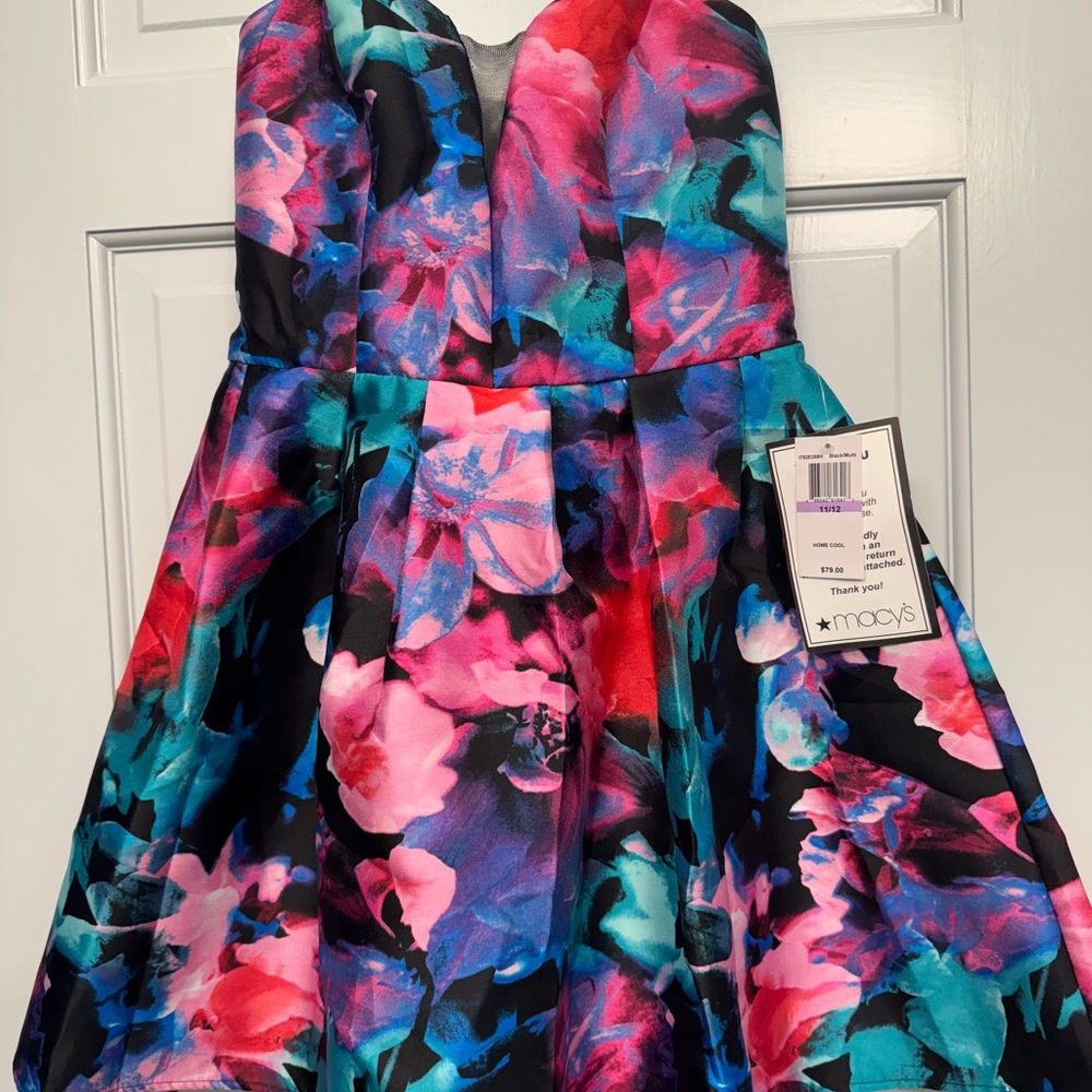 Floral Multicolor Cocktail Dress